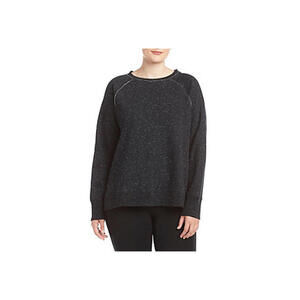 Calvin Klein Womens Performance Plus Size Cotton Embroidered Logo Sweatshirt 1X